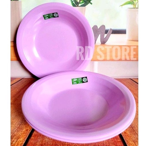 promo 3.pcs piring makan cekung melamine golden flaying fish polos..