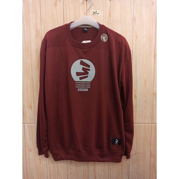 Sweater crewneck unisex maroon terbaru