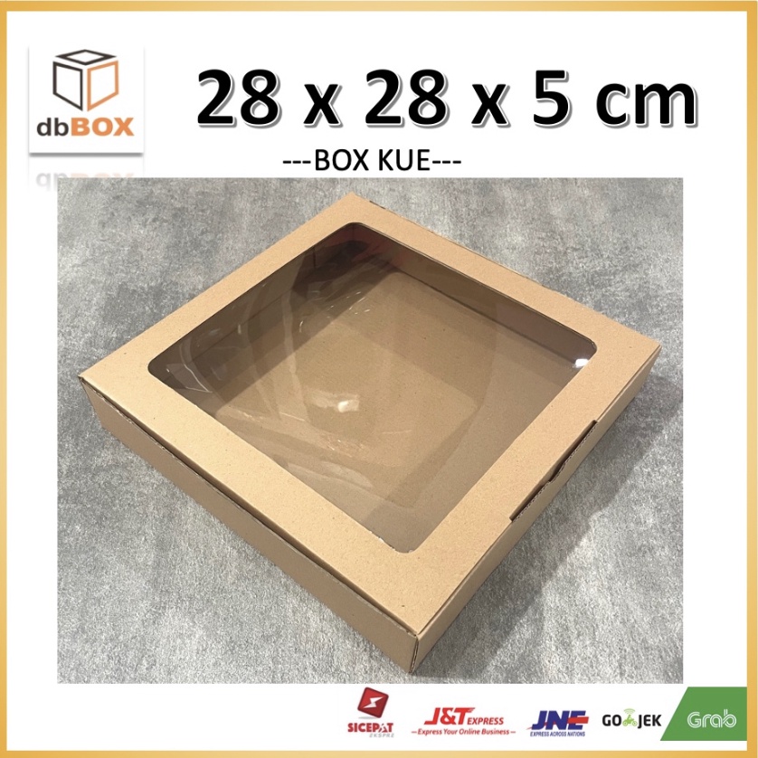 

BOX MIKA 28x28x5 kardus die cut, untuk kue hampers gift box MIKA MIKA-
