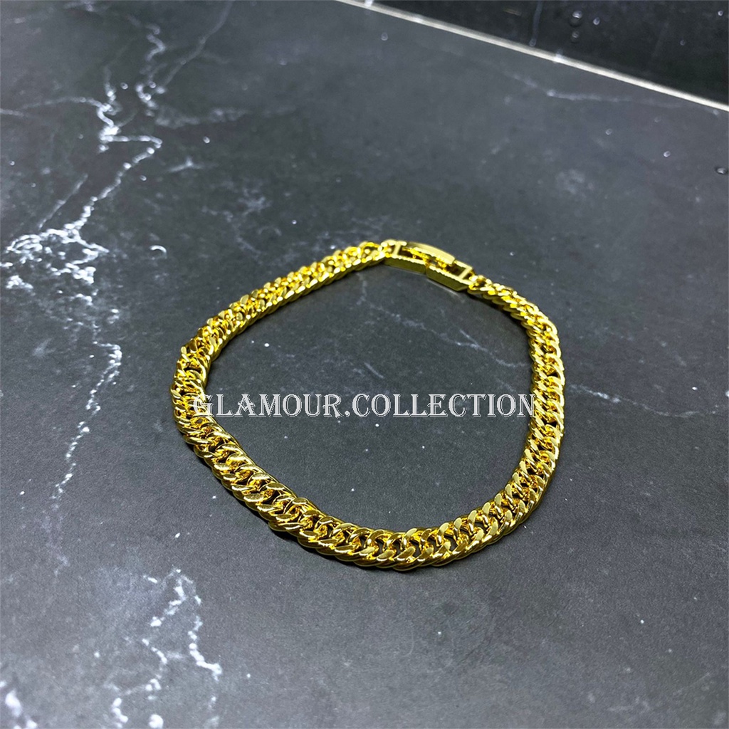 Gelang Rantai Xuping Gold Anti Alergi Fashion Wanita &amp; Pria #2