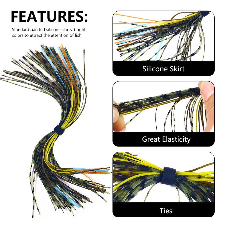 Hengjia 1Bundles (50Pcs) 13.5cm Rok Silikon Untuk Spinnerbait Buzzbait Karet Jig Lures Squid Rok Fly Mengikat Bahan