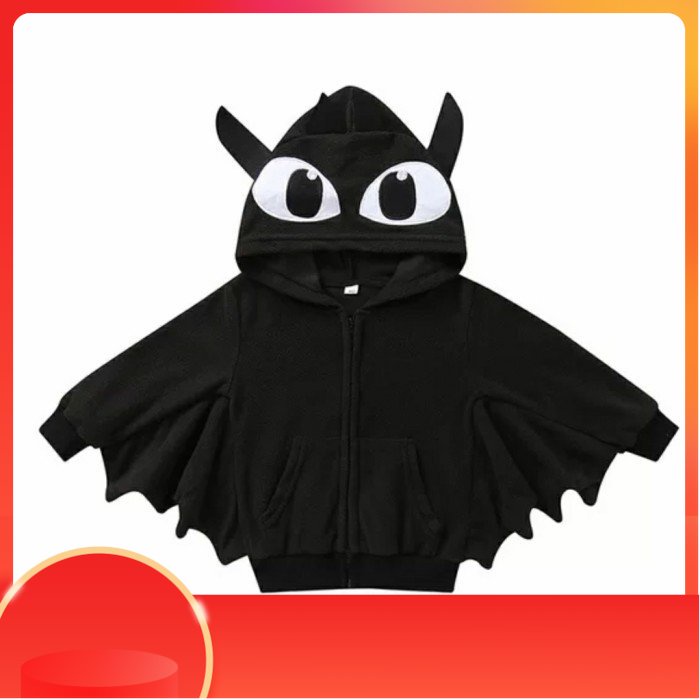 Toothless dragon kids jacket Halloween costume Bat train your Dragon - 90