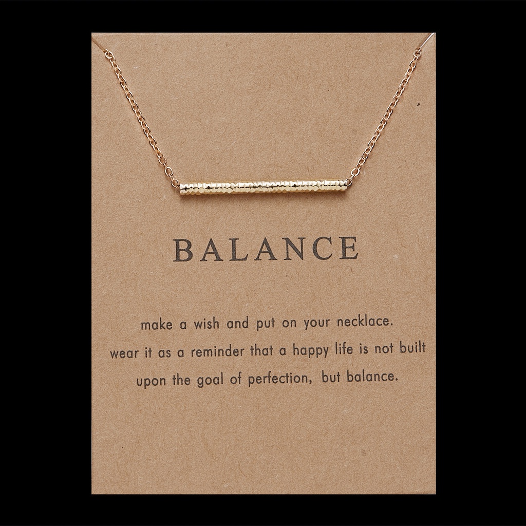 Kalung balance beam Bahan alloy Warna Emas