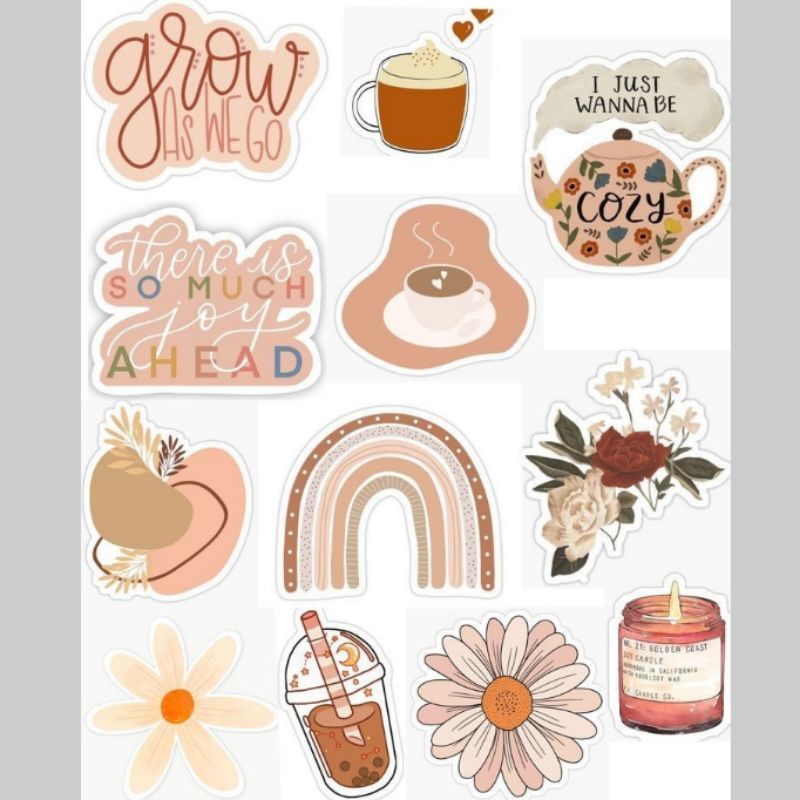 

[ COMFY ] 12 PC CUTTING STIKER AESTHETIC/ STIKER JOURNAL/STIKER DEKORATIF ANTI AIR / STIKER BOX