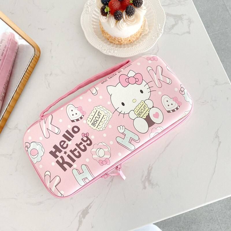 Pouch Nintendo Switch OLED / v2 / v1 / Lite Hello Kitty Dompet Tas Bag