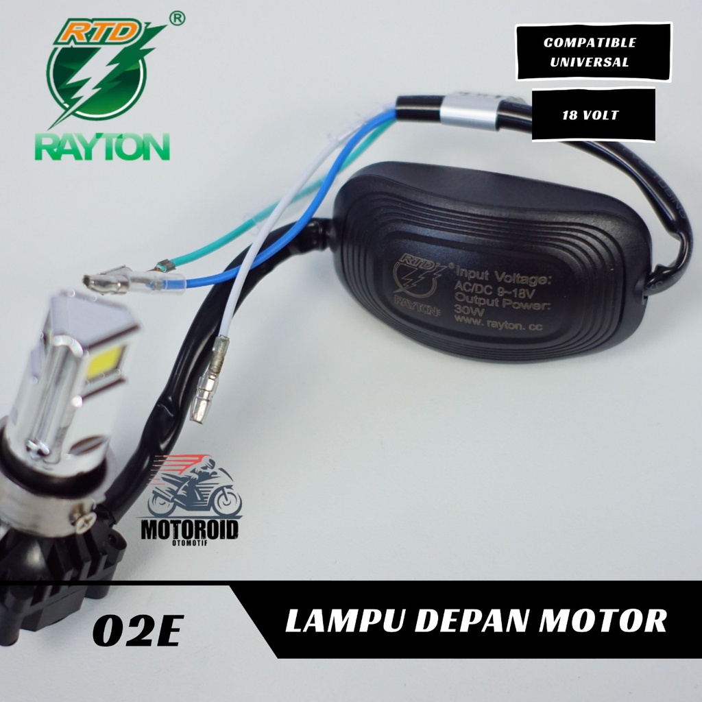 Lampu Motor RTD M02E FREE BONUS SAKLAR DIM ON OFF 3 TITIK 35W 6 Sisi 6 MATA