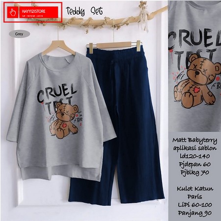 BAJU WANITA TERBARU KEKINIAN MODIS SETELAN BAJU KAOS TRAINING ATAS BAWAH FULL BABYTERRY