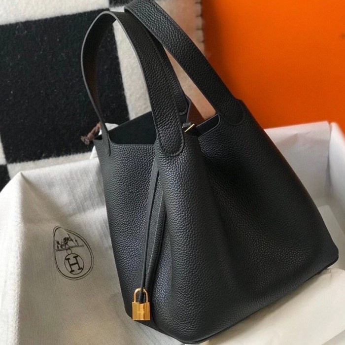 Picotin 22 etoupe/black/gold clemence vvip 1:1