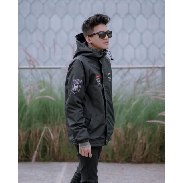 Jaket Parasut Pria - Jaket Casual Hitam  Tebal Lembut Original  Distro