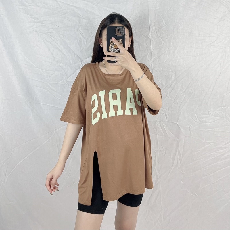 Kaos Oversize Jumbo Slit Prs / Kaos Wanita Jumbo