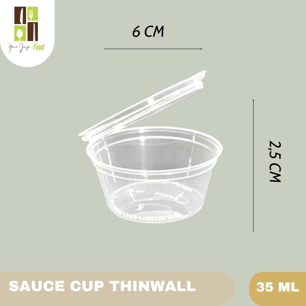 Thinwall Sauce Cup 35 ml [cup sambal]  isi 50 Pcs