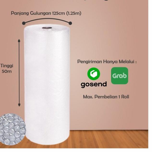 

Bubble Wrap Roll Tebal Hitam Bening Putih Surabaya Murah Tebal 2kg - Putih