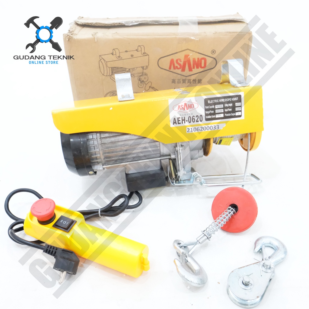 Electric Hoist 600 Kg 12 Meter 20 Meter AEH0612 AEH0620 ASANO x PAA600 KISUBA / Hoist Katrol 12 20 Meter Katrol Listrik 12M 20M 600Kg AEH0612 AEH0620 ASANO X PAA 600 KISUBA