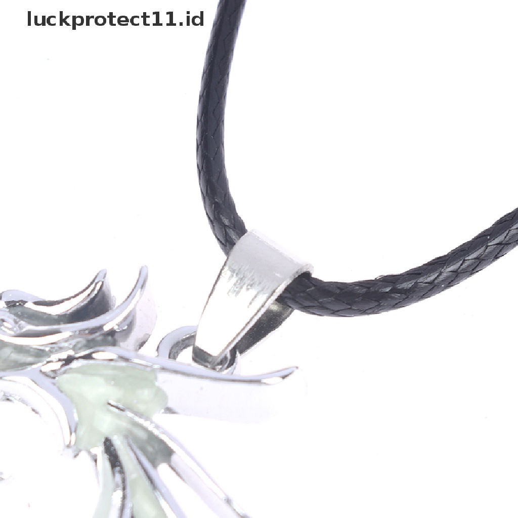 Kalung Desain Naga Warna Silver Fluorescence Bercahaya Untuk Pesta