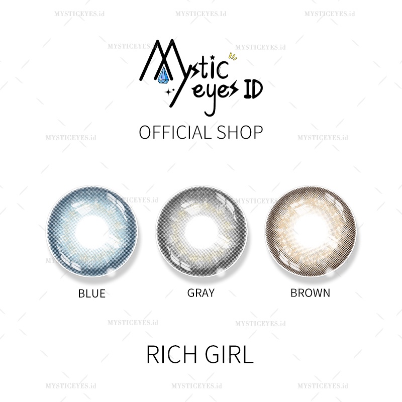 [✅COD] MYSTICEYES SOFTLENS RICH GIRL Lensa Kontak  Normal 14MM