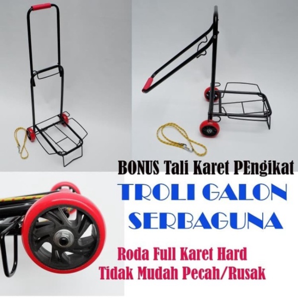 Lipat / Troli / Serbaguna - Plastik Gas Trolly Galon Kemasan Trolley Mini Troli / Limited Lipat Diju