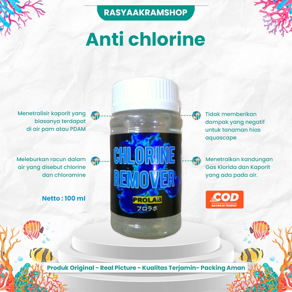 Jual Anti Chlorine 100ml Klorin Penetral Penjernih Air Aquarium