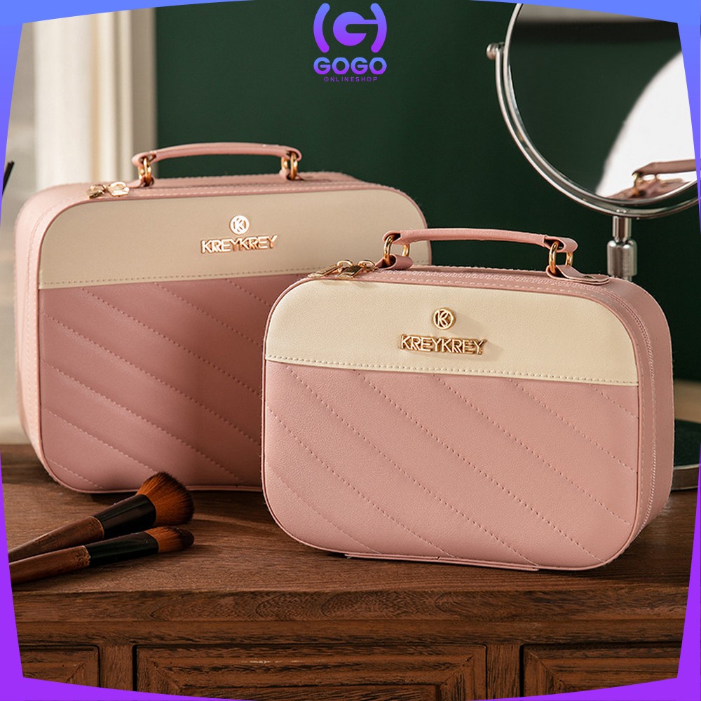 GOGO-K112 Tas Kosmetik Wanita 2IN1 Cosmetic Pouch / Tas Penyimpanan Pouch Makeup Organizer / Tas Travel Bag Pouch Travelling Organizer