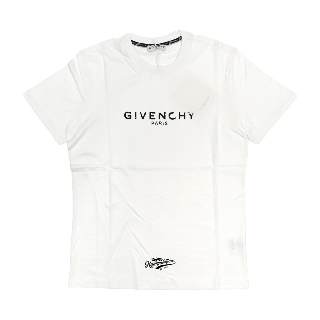 Givenchy Paris Vintage Black Printed Logo White Tee ORIGINAL