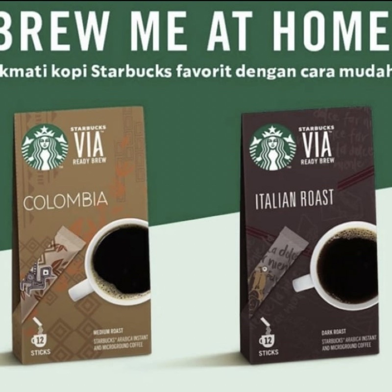 

Starbucks VIA Ready Brew 12 Sticks Coffee Sachet/ Kopi Sachet