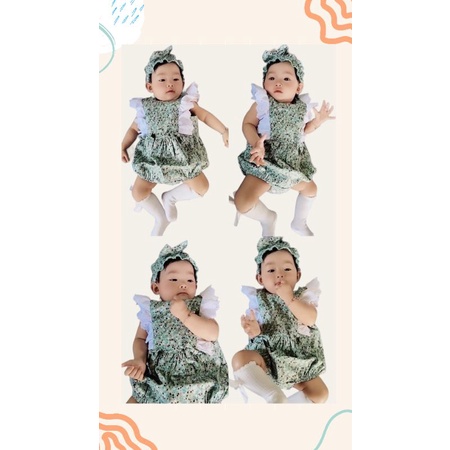 baju bayi perempuan JUMPER+BANDANA+SEPATU