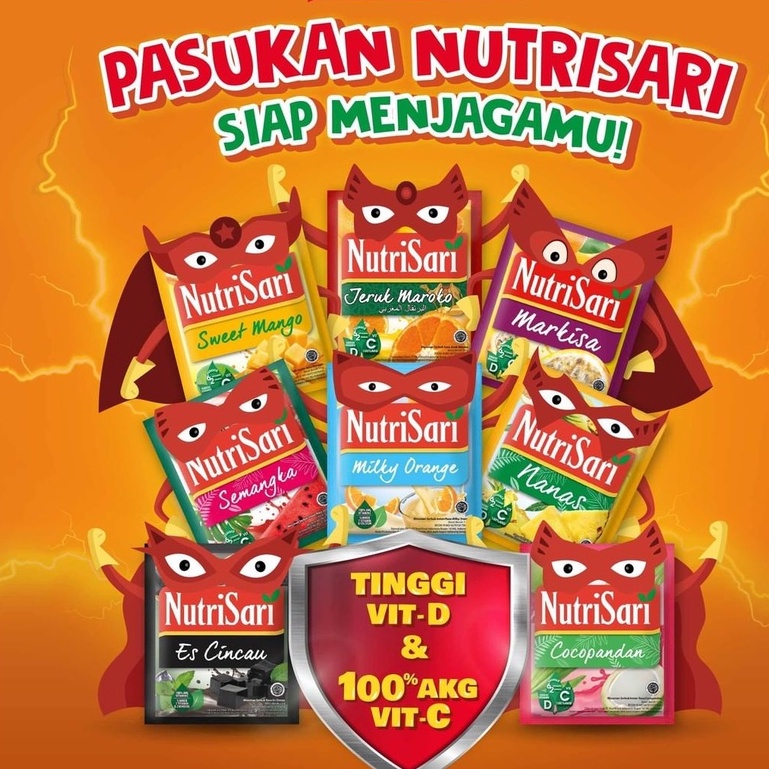 MINUMAN BUBUK NUTRISARI ANEKA RASA BUAH 1 SACHET