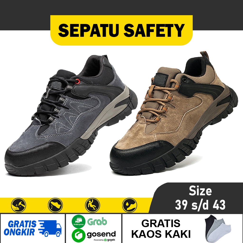 Sepatu Safety Ujung Besi Sepatu Septi Sepatu Sefty Sepatu Safety Shoes Low Cut - SSSLC11