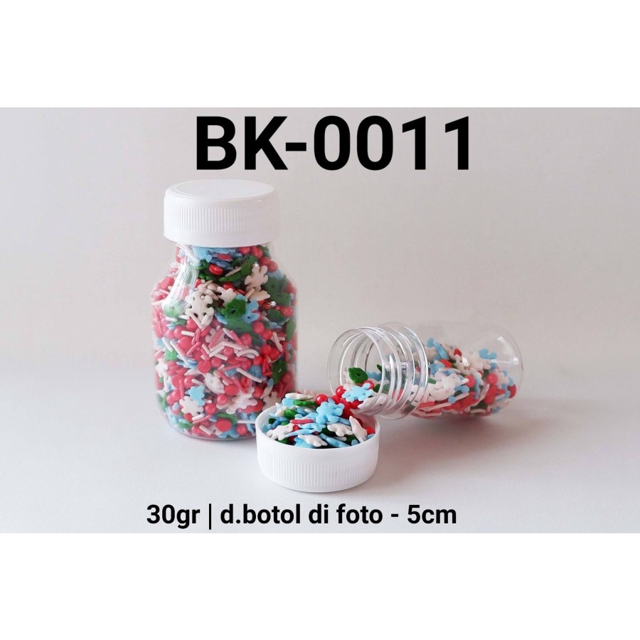

BK-0011 SPRINKLES SPRINKLE SPRINKEL MIX NATAL 30GRAM