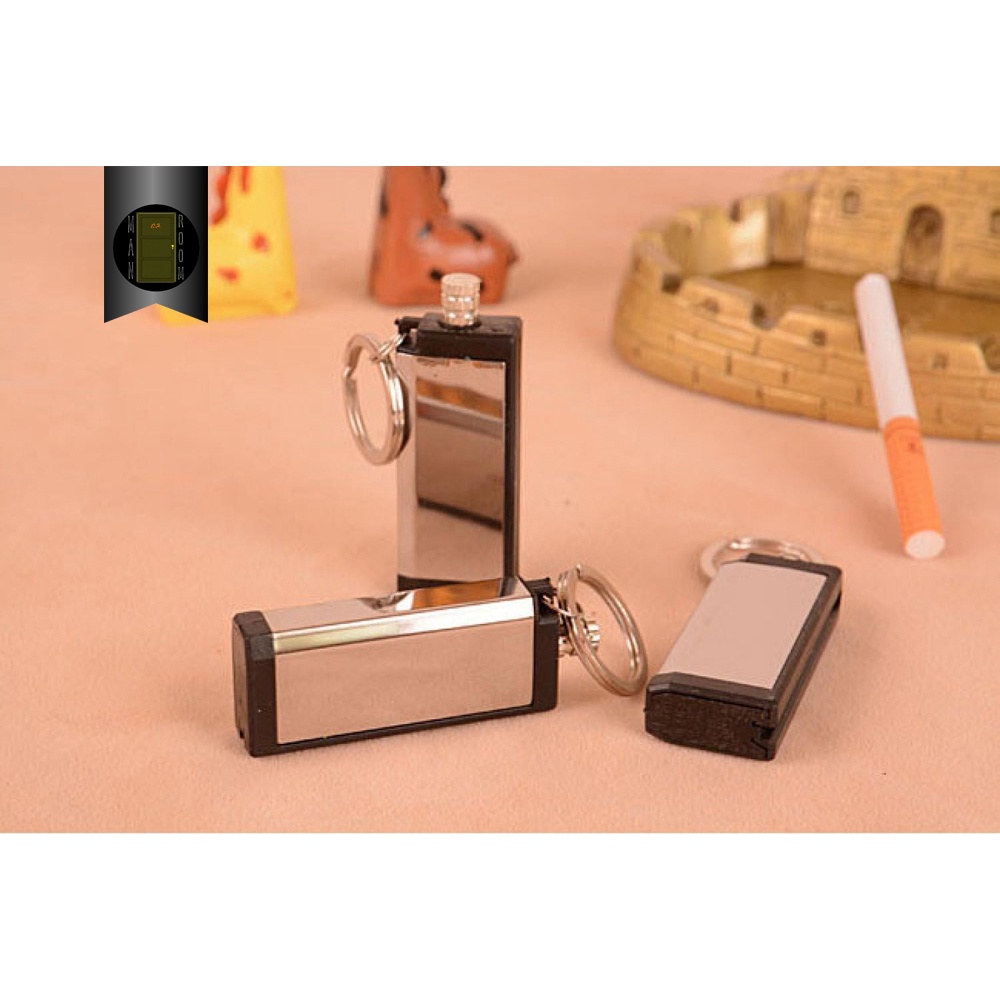 Gantungan Kunci Korek Api Unik Mini Slim Minyak Zippo Mancis Stainless
