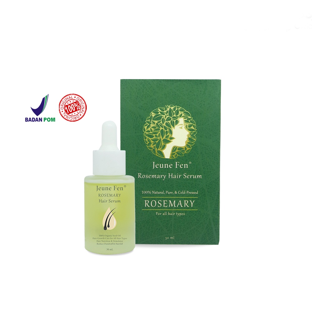 BPOM JEUNE FEN  100% Natural Oil Rosemary Hair Growth Grow Care Serum Penumbuh Rambut 30ml