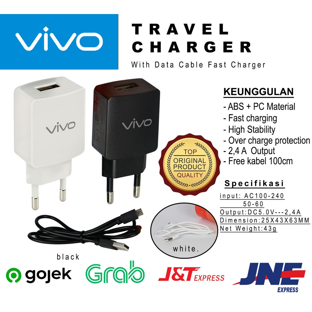 (COD)CASAN TRAVEL CHARGER TC 2.4A MAX CM-02 FAST CHARGER MICRO OPPO sama VIVO