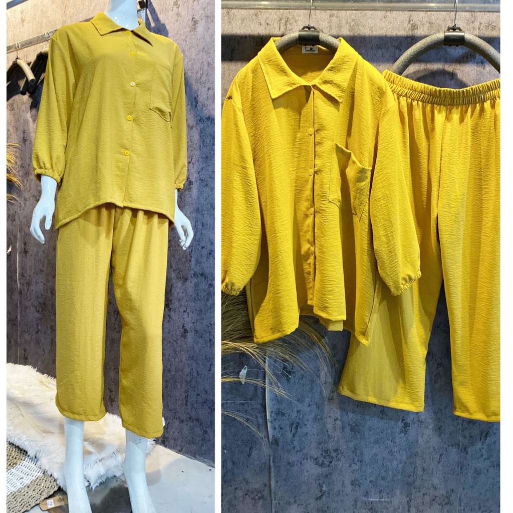 ONESET TERMURAH/SETELAN DELISA SET CRINGKLE MODIS TERHITS