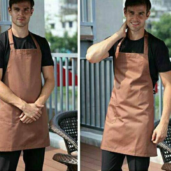 Tren Terbaru Plain Apron Apron Polos Apron Celemek Barista Cafe Chef Waiters