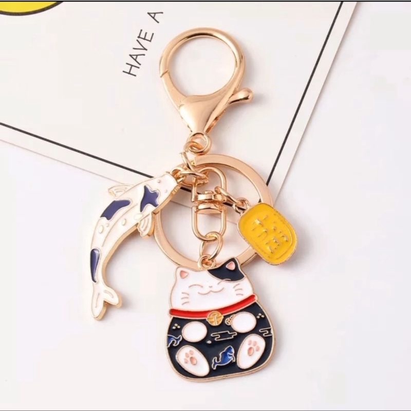 gantungan kunci jepang Lucky cat souvenir jepang gantungan tas souvenir japan