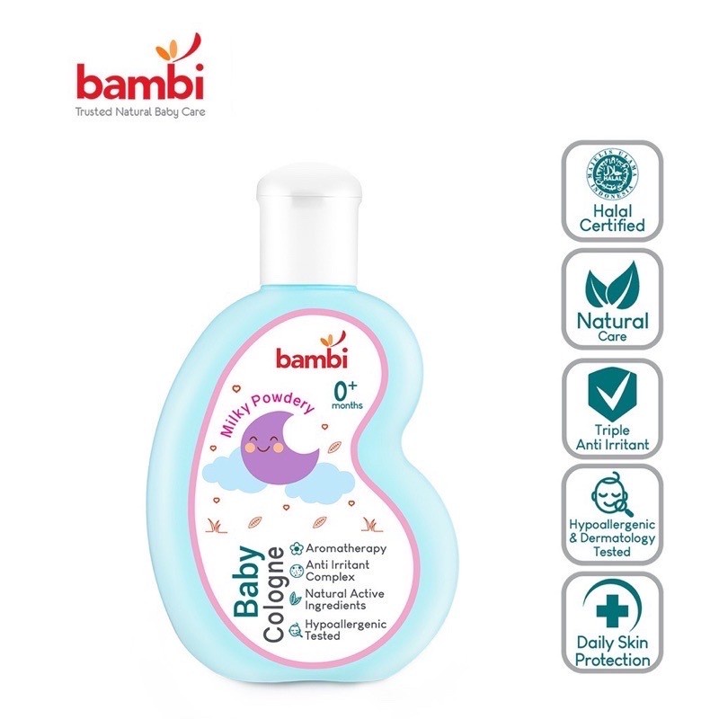 BAMBI Baby Care Cologne Sweet Floral | Milky Powdery | Morning Breezy