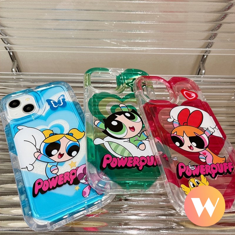 Soft Case Tpu Transparan Motif Kartun The Powerpuff Girls Untuk iPhone 11 7Plus 13 11 12 14 Pro Max X XR XS Max 6PLus 8Plus SE