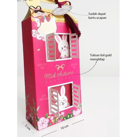 

(BOX RED HOUSE MOONCAKE ISI 2) kotak mooncake mid autumn [10 set]