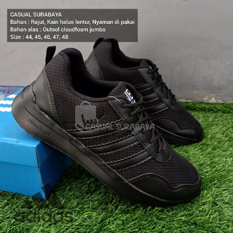 SEPATU SEKOLAH KERJA HITAM POLOS 44 - 48