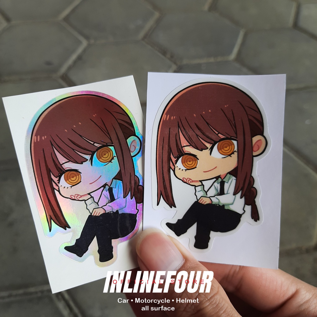 

Sticker Hologram Stiker Anime - Makima - Chainsaw Man - Wibu Jepang Untuk Laptop Case Hp Koper Helm Imut Lucu