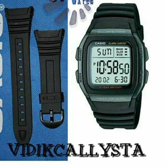 TALI JAM CASIO W96H / STRAP CASIO W-96 W-96H W 96 H BUCKLE PLASTIK