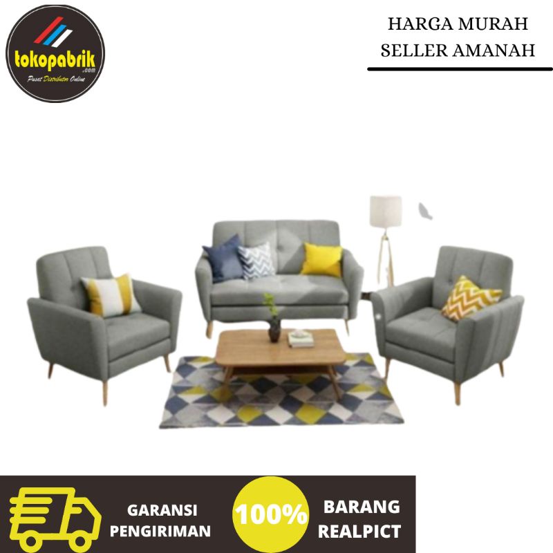 Sofa Retro Bahan Kagawa Modern Minimalis / Kursi Tamu Kekinian Termurah Terlaris Subang Bandung Tasi