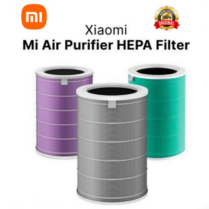 NEW Xiaomi Original Filter Purifier 3H 3C 2S Purple RFID Chip - Ungu