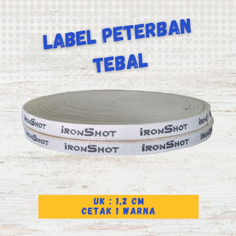 

Label katun 1,2 cm label peterban