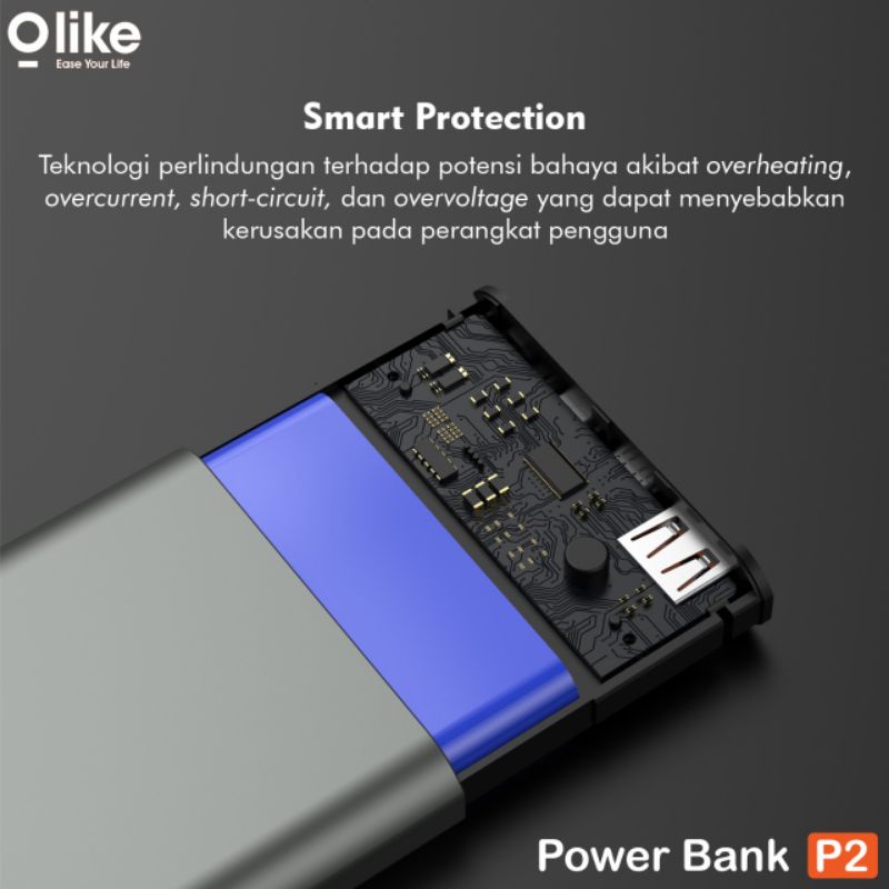 Power Bank Olike Quick 3.0 Fast Charging Powerbank 10000 mAh P2 1 Usb