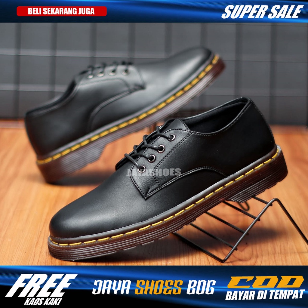 OLIVER Sepatu Formal Pria Pantofel Kerja Kuliah Hitam Resmi Original Footwear