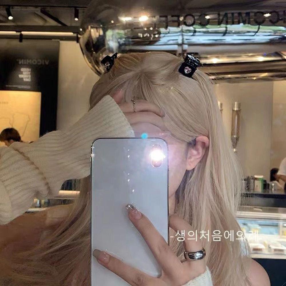 Needway   Mini Hair Claw Set Aksesoris Rambut Anak Gadis Klip Rambut Hati Zirkon Cinta Cakar Rambut Kecil Berlian Imitasi Putri Jepit Rambut Bentuk Geometri Aksesoris Rambut Perempuan
