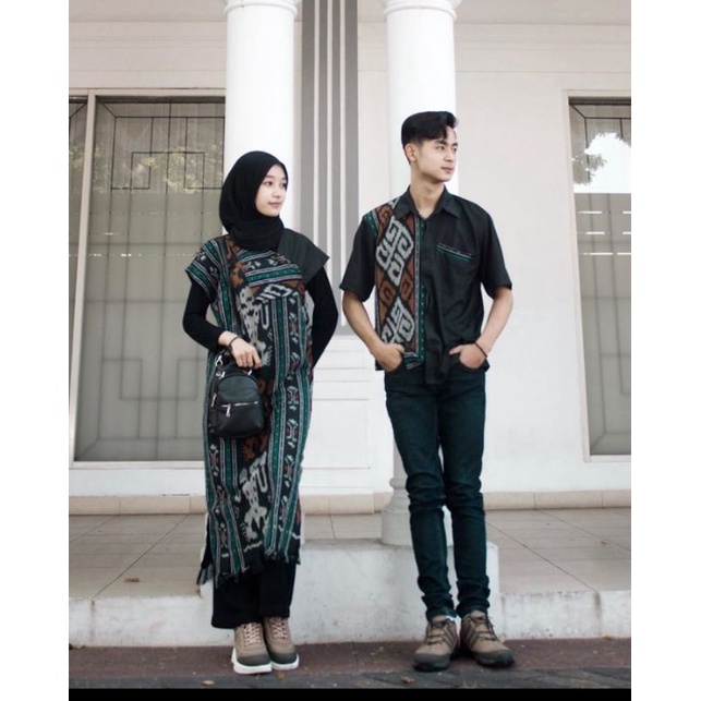 Couple Tenun - Baju Tenun Couple - Dress Kondangan - Couple Tenun - Batik Batik Couple Couple - Dres