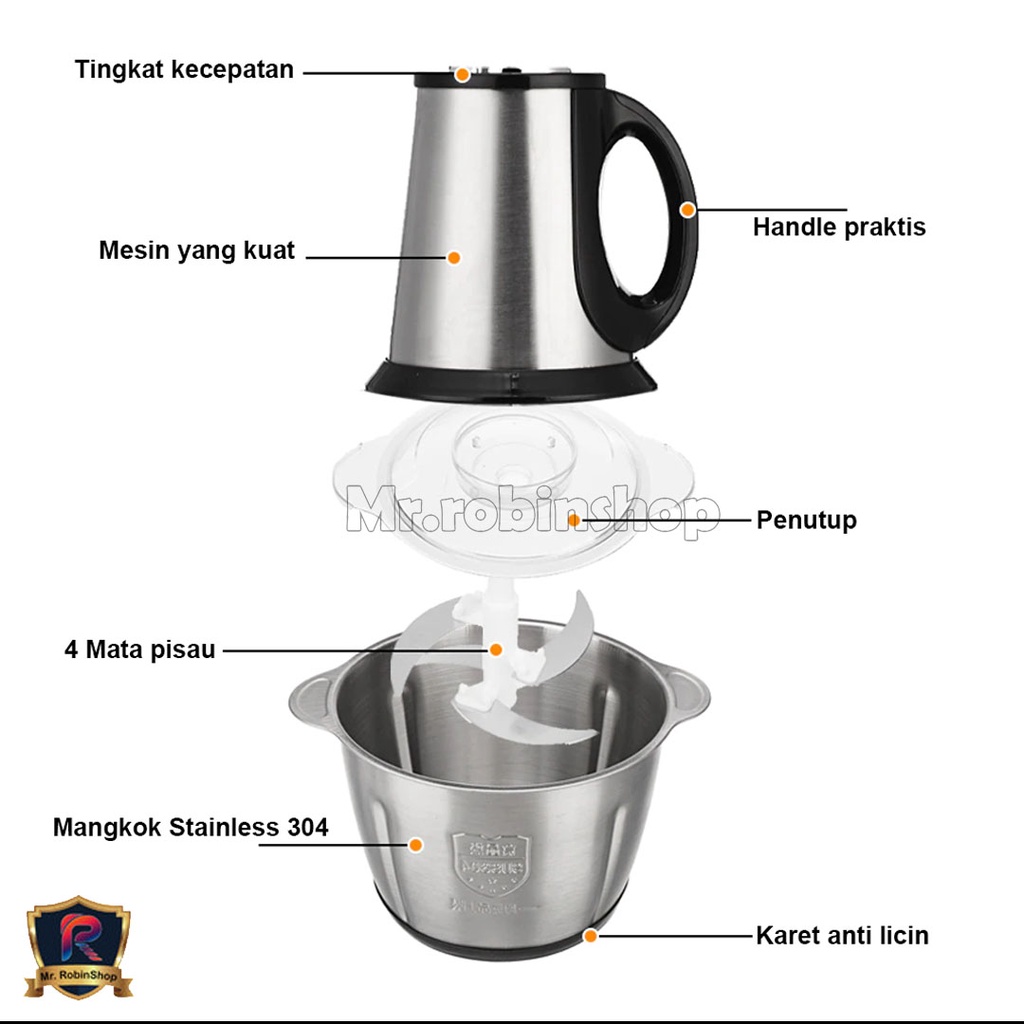 Blender Daging Mesin Penggiling Daging/Sayur Chopper Meat Grinder / food processor