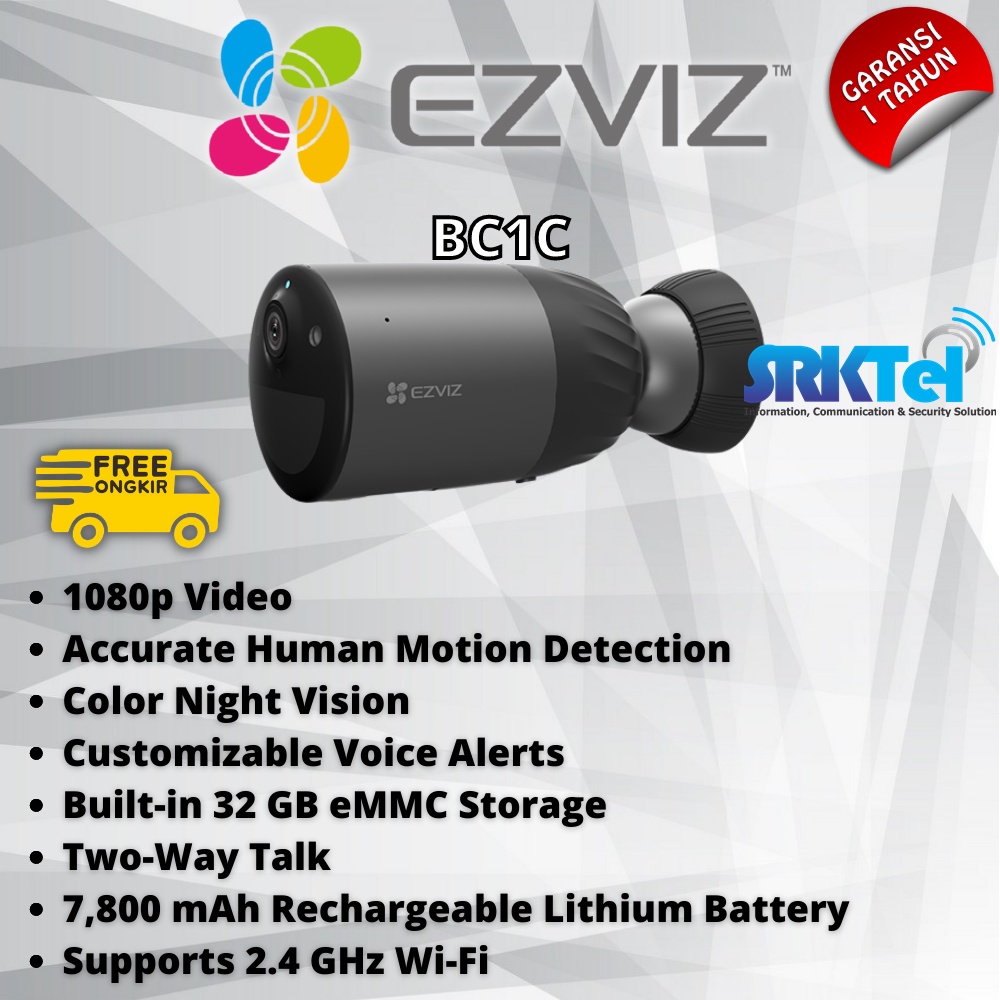 Ezviz BC1C Camera CCTV Wireless Tanpa Kabel