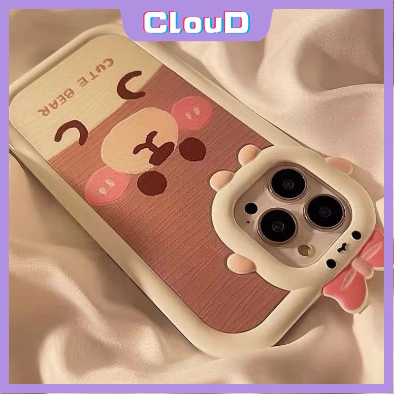 Soft Case Tpu Motif Kartun Beruang 3D Untuk Realme C31 C30 C35 C15 C21Y C11 C25Y C25 C17 C25s C20A C11 2021 C20 C12 Realme 6i C3I 7i 92 5S